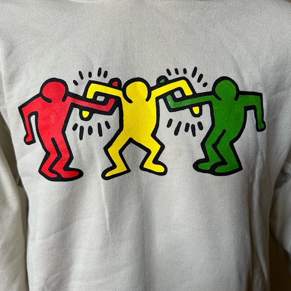 NWOT Keith Haring (M) Pop Art Hoodie Sweatshirt - Picture 3 of 5